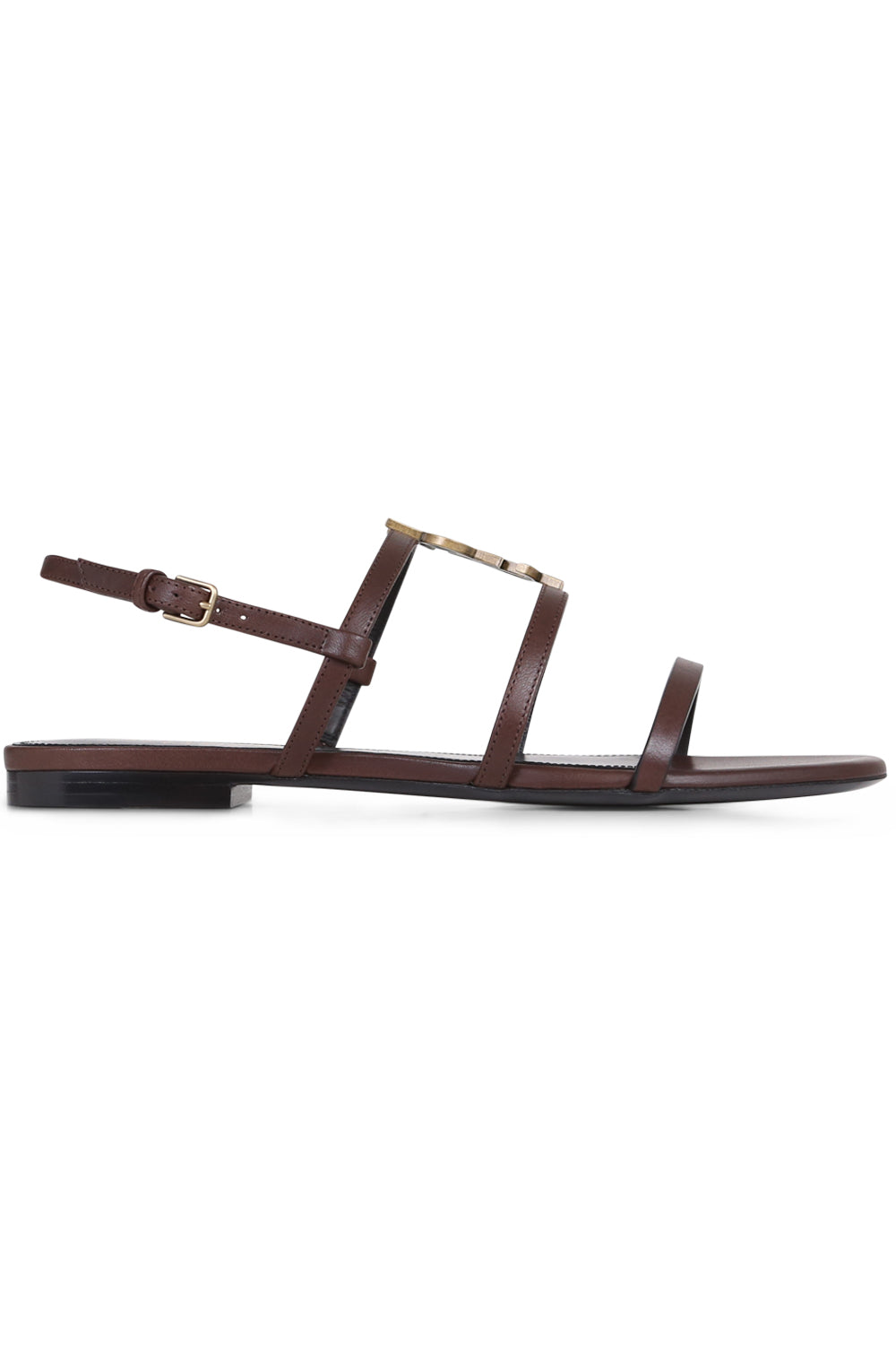 SAINT LAURENT SHOES BROWN OLD DO NOT USE CASSANDRA MONOGRAMME SANDAL TAN