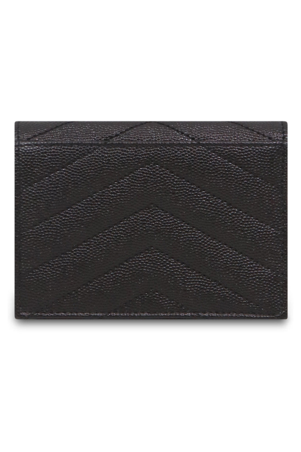 SAINT LAURENT SMALL LEATHER GOODS BLACK MONOGRAMME CARD CASE BLACK/GOLD