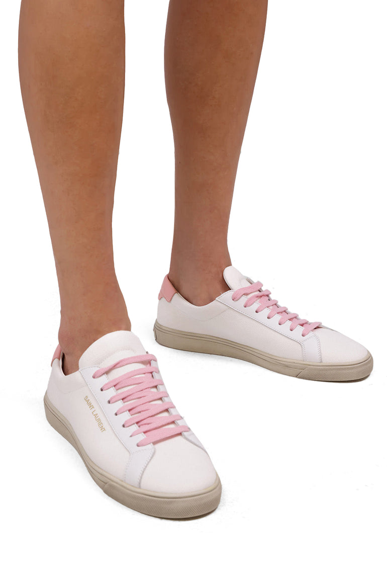 saint laurent white and pink sneakers - Main Image