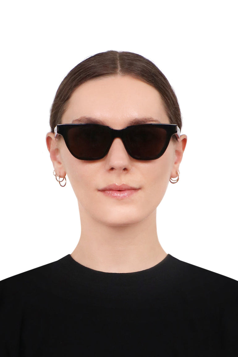 SAINT LAURENT SUNGLASSES BLACK SL 462 SUNGLASSES | BLACK