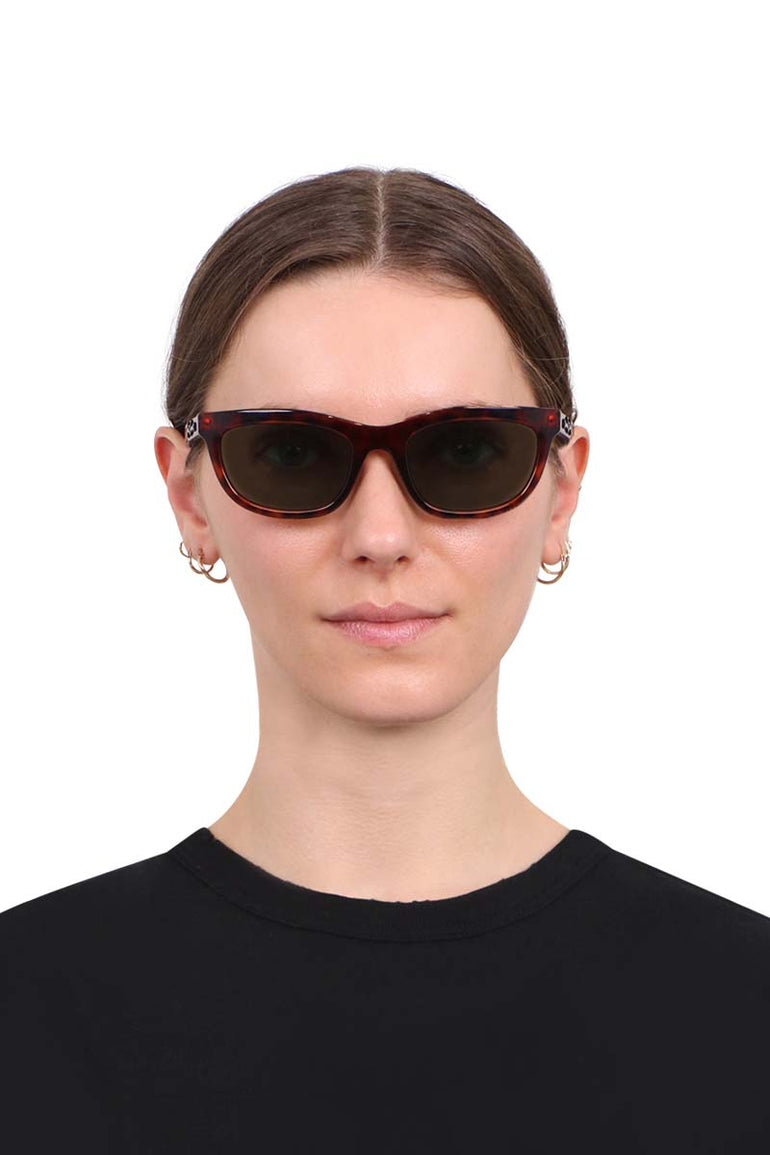 SAINT LAURENT SUNGLASSES GREEN SL 493 SUNGLASSES | HAVANA