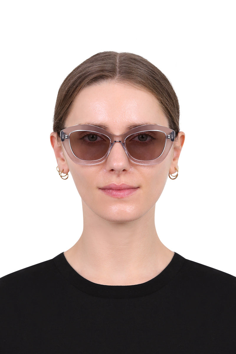SAINT LAURENT 68 SUNGLASSES LIGHT GREY PURPLE NEW SEASON PARLOUR X