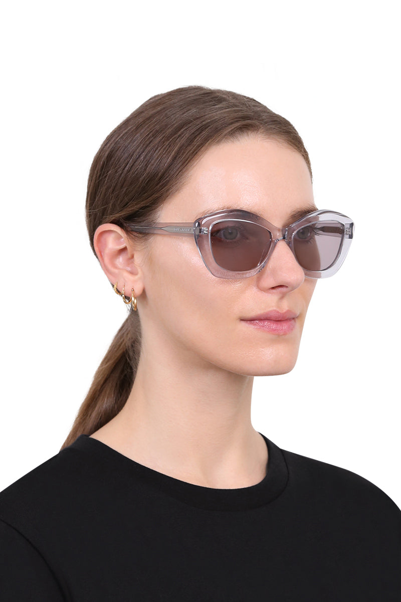 SAINT LAURENT SUNGLASSES GREY SL 68 SUNGLASSES | LIGHT GREY PURPLE