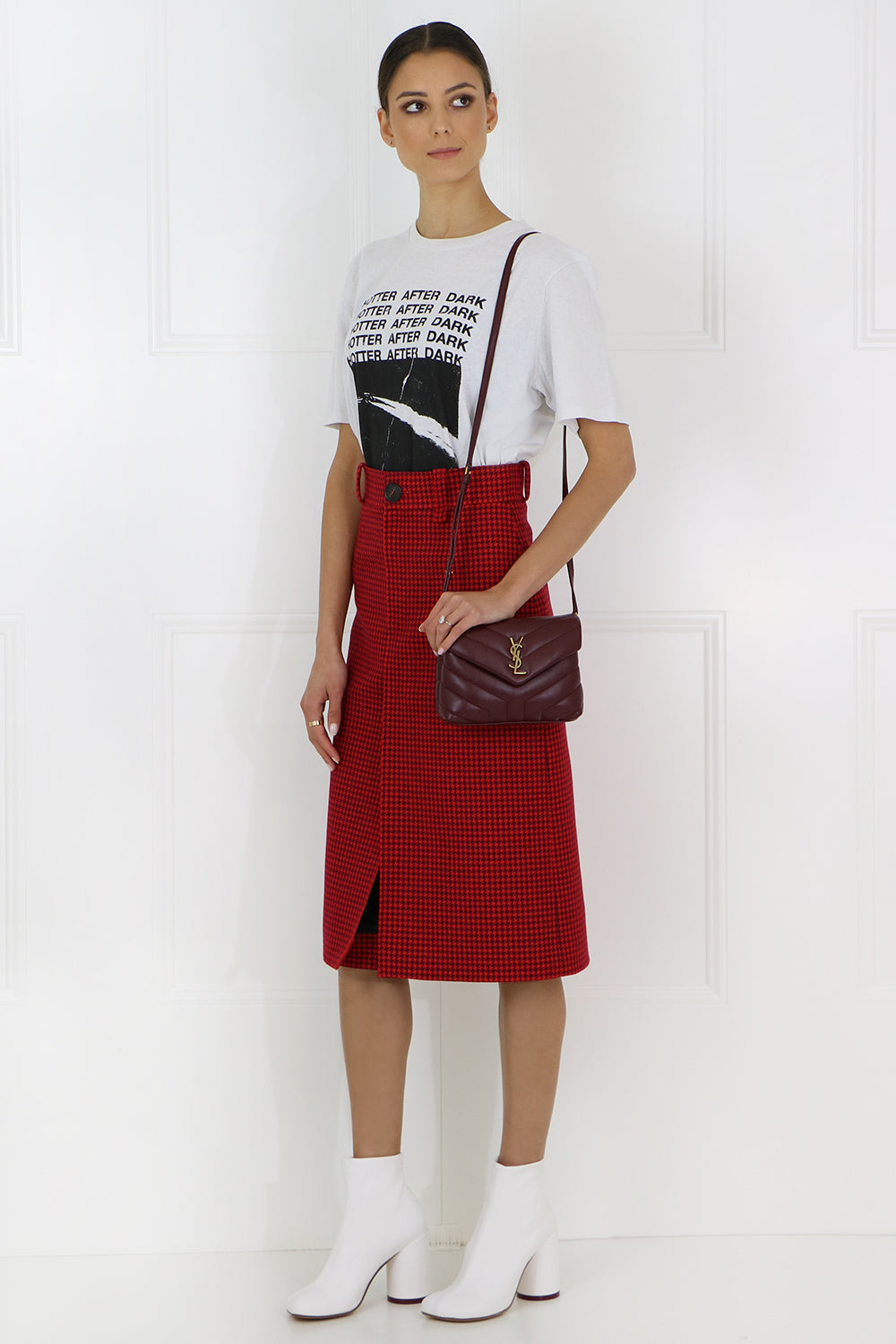 SAINT LAURENT T-SHIRTS AFTER DARK T-SHIRT ECRU