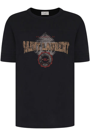 SAINT LAURENT T-SHIRTS GRAPHIC LOGO T-SHIRT S/S BLACK