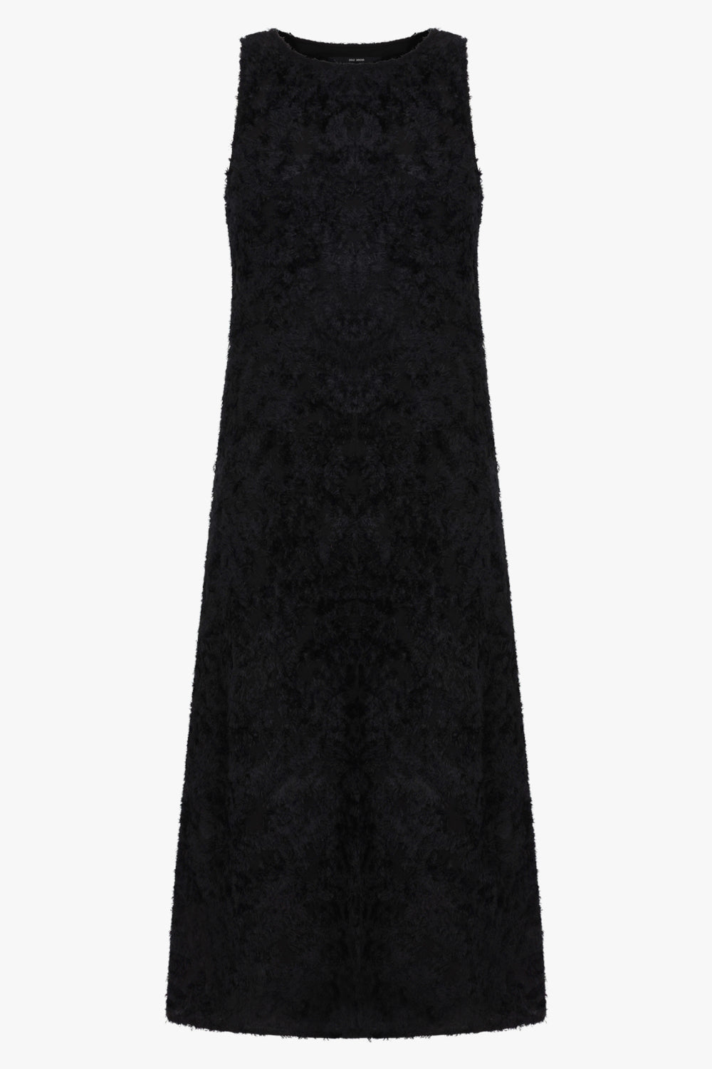 SONG FOR THE MUTE RTW Shaggy Sheer Tank Dress | Black