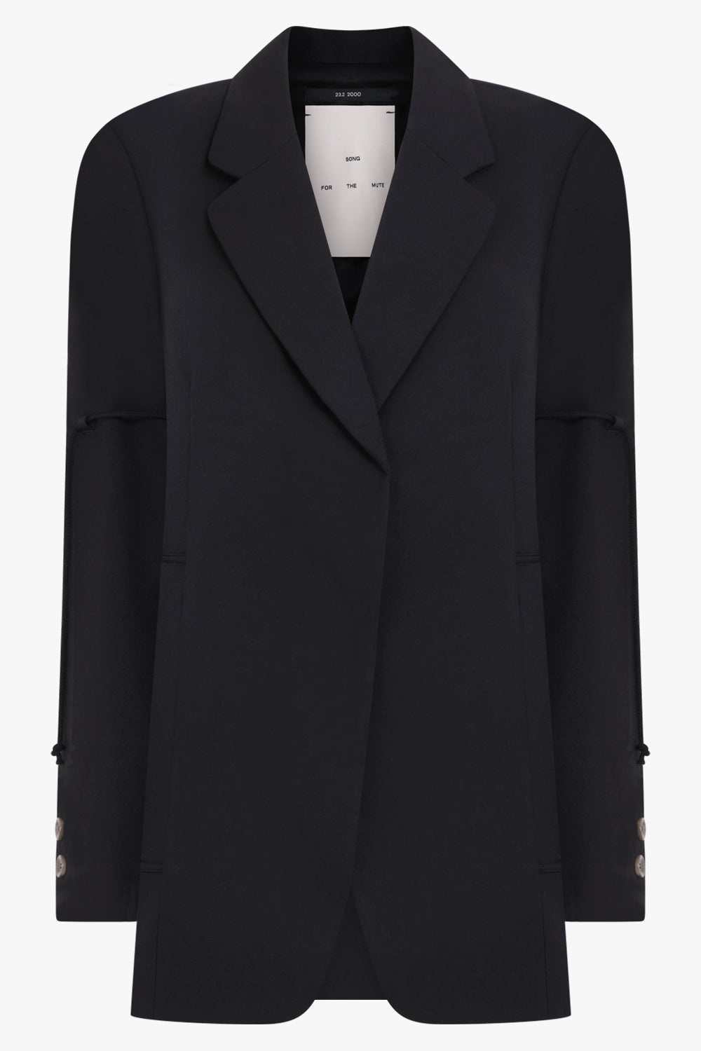 SONG FOR THE MUTE RTW Tailored Blazer in Recycled Poly | Black