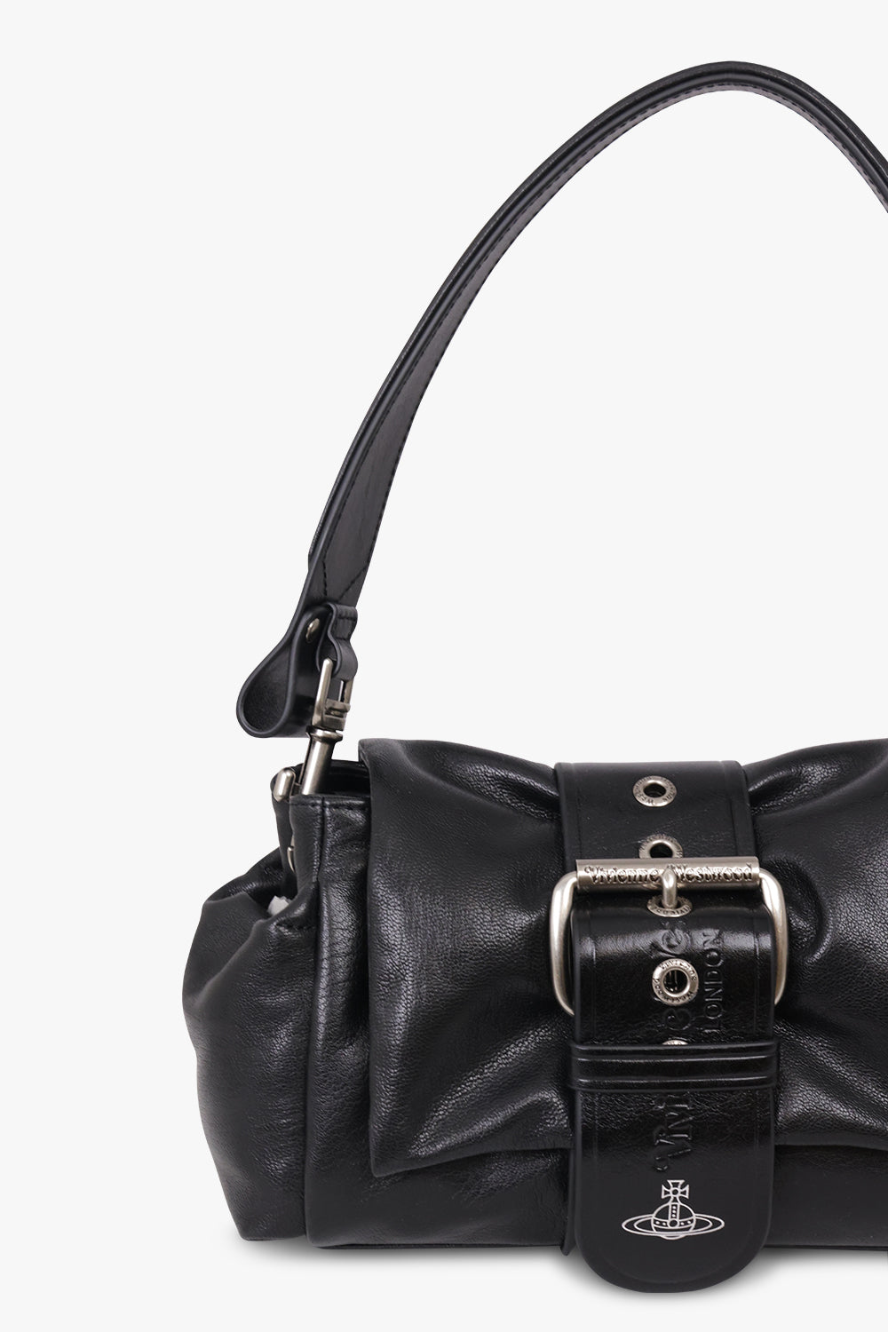 VIVIENNE WESTWOOD BAGS BLACK / Black/Dark Silver Hazel Treasure Handbag | Black/Dark Silver