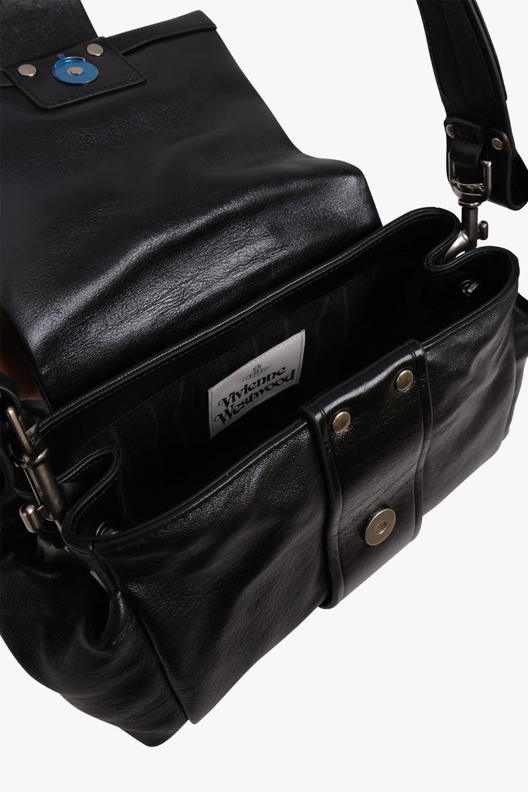 VIVIENNE WESTWOOD BAGS BLACK / Black/Dark Silver Hazel Treasure Handbag | Black/Dark Silver
