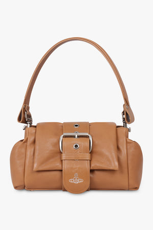 VIVIENNE WESTWOOD BAGS BROWN / Honey/Dark Silver Hazel Treasure Handbag | Honey/Dark Silver