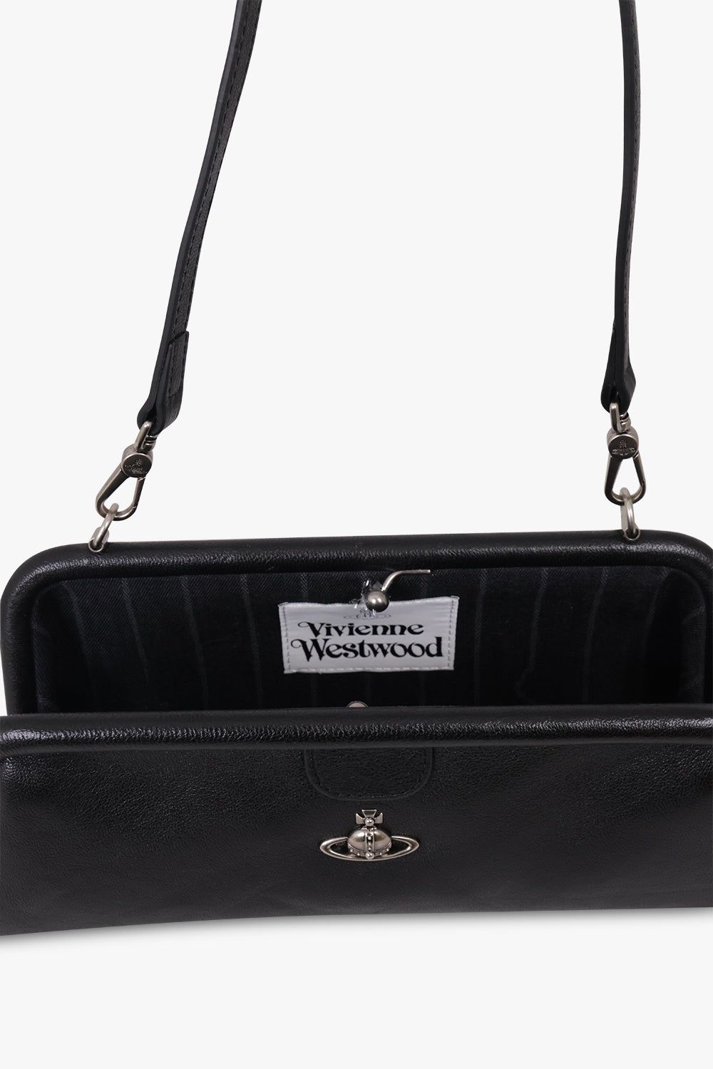 VIVIENNE WESTWOOD BAGS BLACK / Black/Dark Silver Jane Frame Purse | Black/Dark Silver