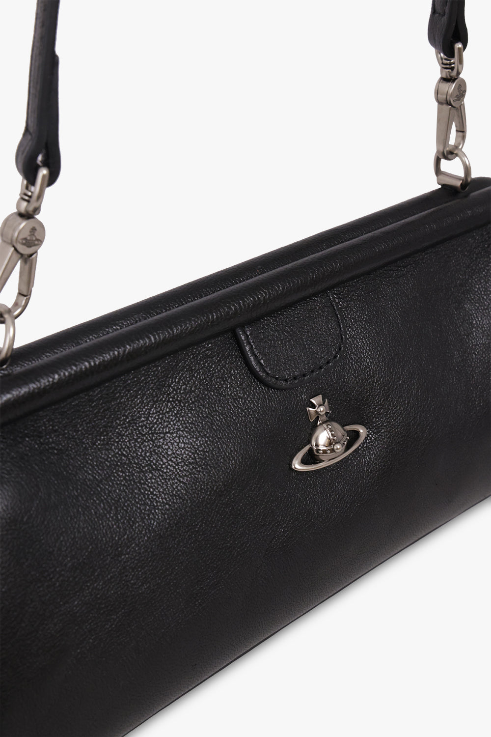 VIVIENNE WESTWOOD BAGS BLACK / Black/Dark Silver Jane Frame Purse | Black/Dark Silver