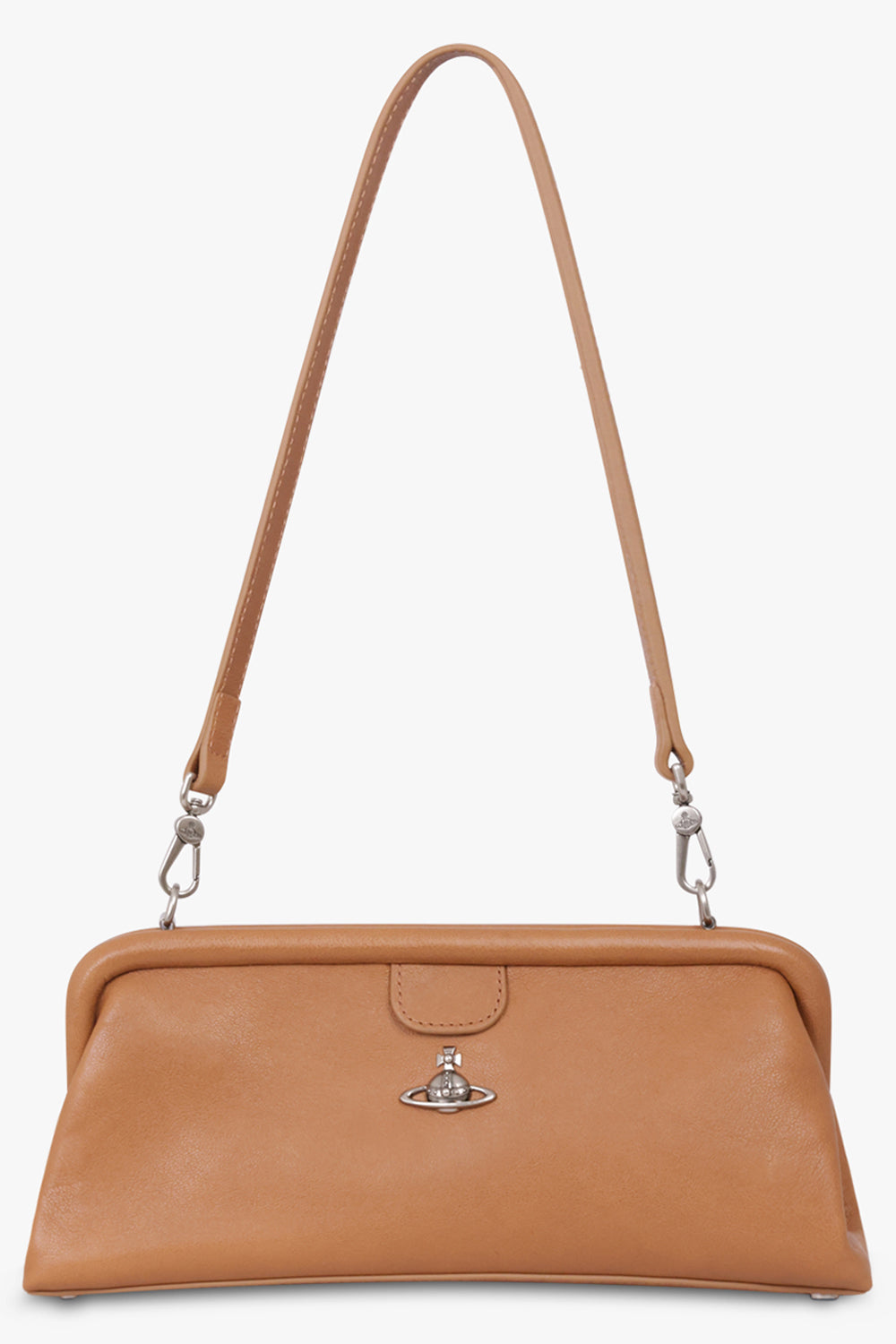 VIVIENNE WESTWOOD BAGS BROWN / Honey/Dark Silver Jane Frame Purse | Honey/Dark Silver