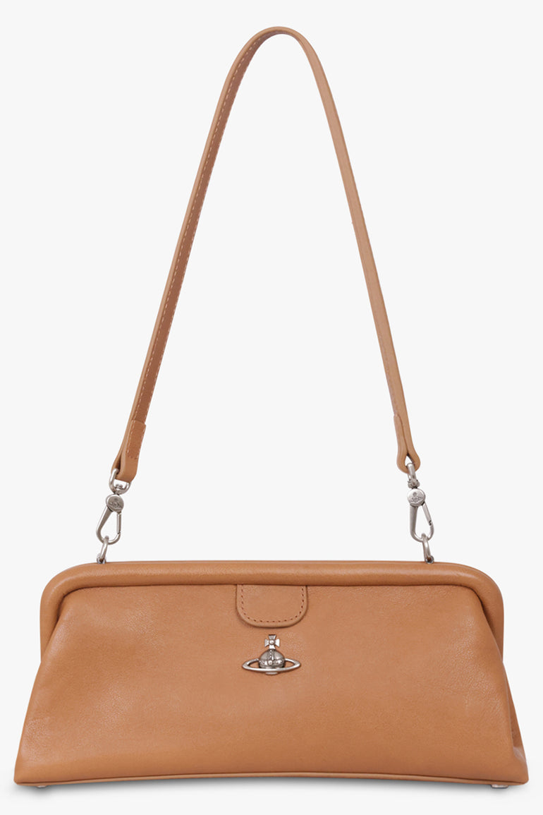 VIVIENNE WESTWOOD BAGS BROWN / Honey/Dark Silver Jane Frame Purse | Honey/Dark Silver