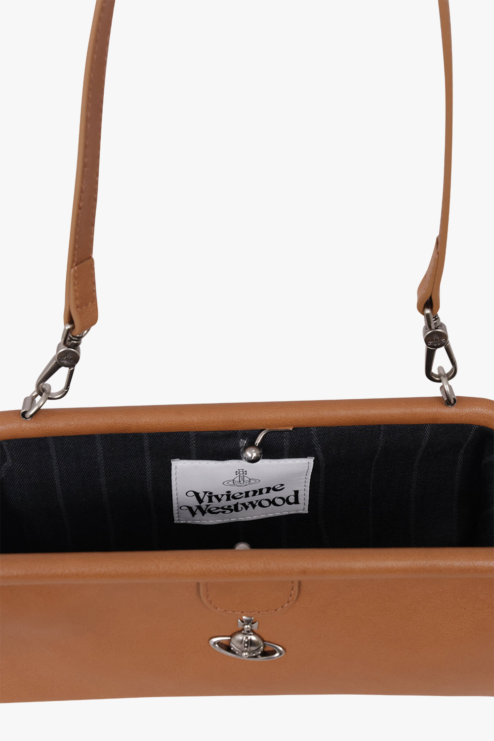 VIVIENNE WESTWOOD BAGS BROWN / Honey/Dark Silver Jane Frame Purse | Honey/Dark Silver