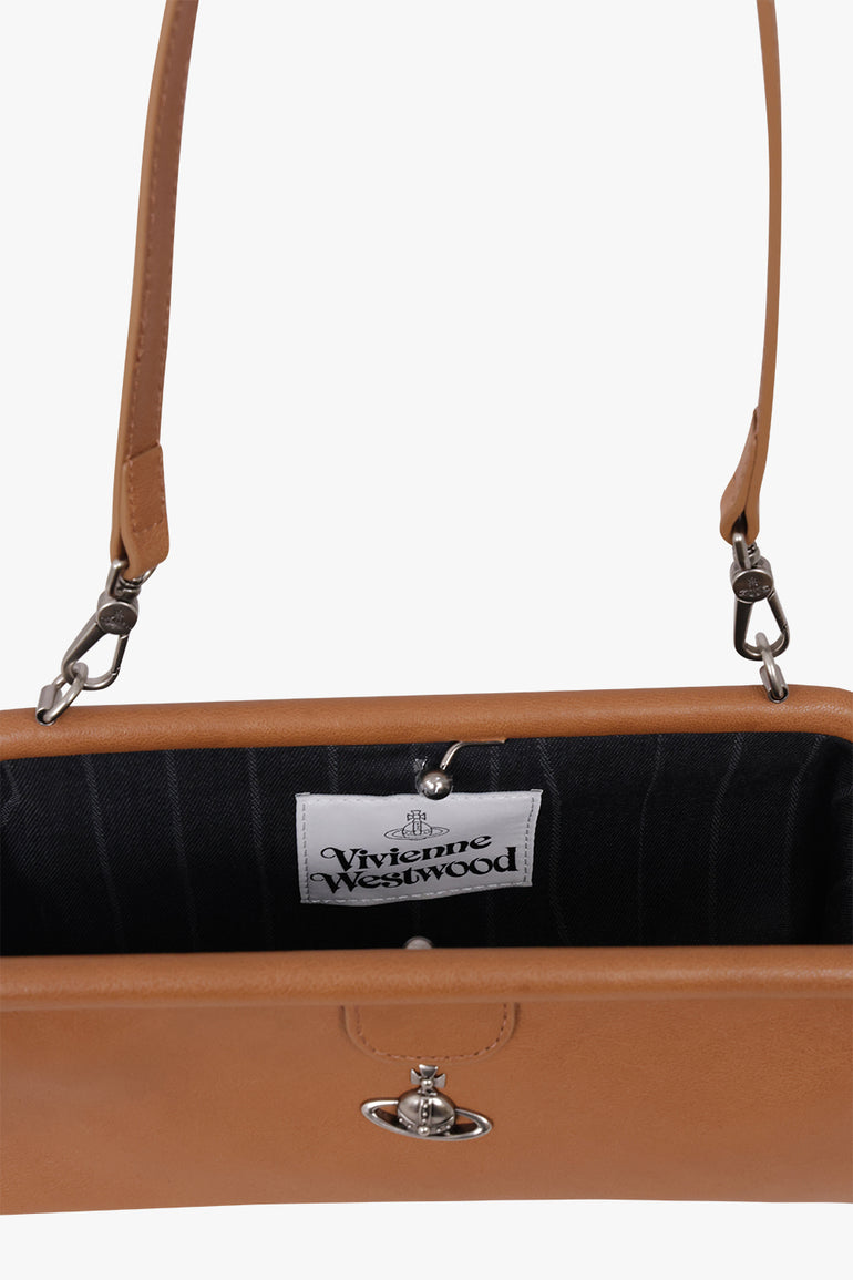 VIVIENNE WESTWOOD BAGS BROWN / Honey/Dark Silver Jane Frame Purse | Honey/Dark Silver