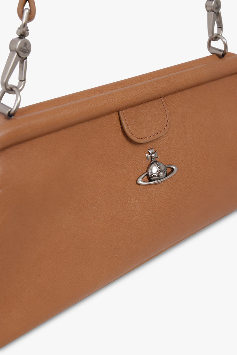 VIVIENNE WESTWOOD BAGS BROWN / Honey/Dark Silver Jane Frame Purse | Honey/Dark Silver