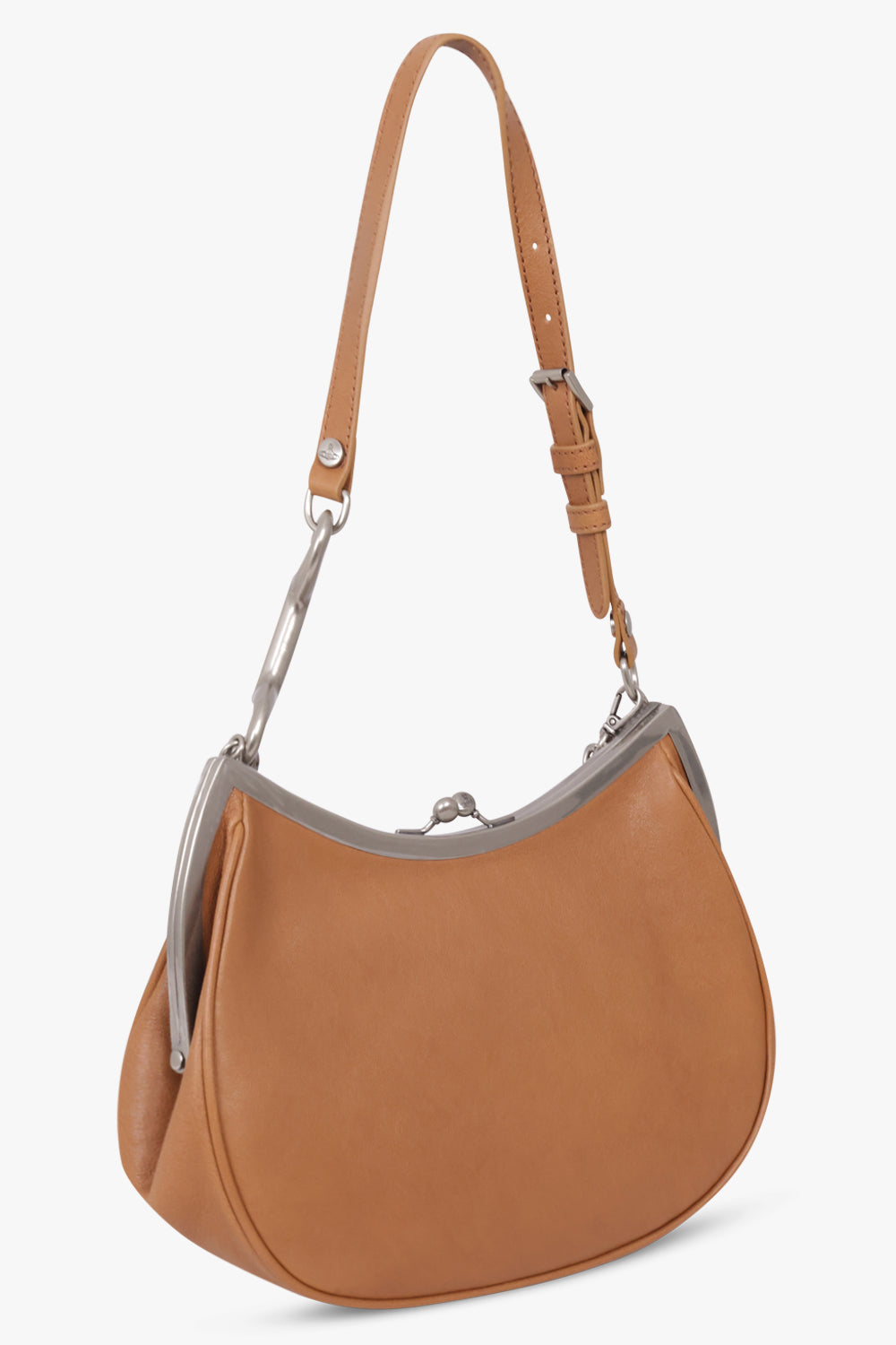 VIVIENNE WESTWOOD BAGS BROWN / Honey/Dark Silver Charm Frame Purse | Honey/Silver/Gold