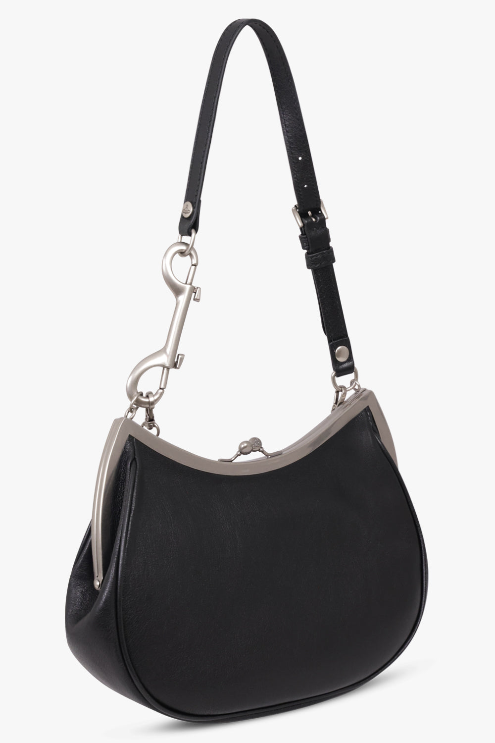 VIVIENNE WESTWOOD BAGS BLACK / Black/Dark Silver Charm Frame Purse | Black/Silver/Gold