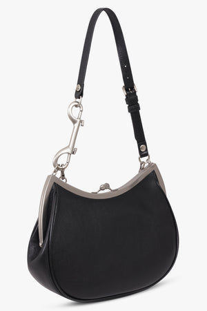VIVIENNE WESTWOOD BAGS BLACK / Black/Dark Silver Charm Frame Purse | Black/Silver/Gold