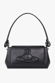 VIVIENNE WESTWOOD BAGS BLACK / Black Hazel Tonal Orb Medium Handbag | Black