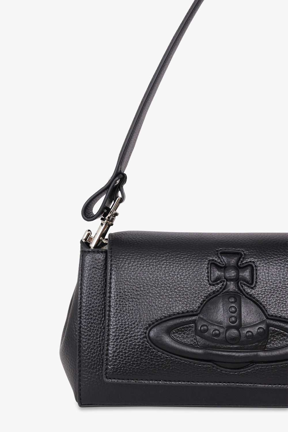 VIVIENNE WESTWOOD BAGS BLACK / Black Hazel Tonal Orb Medium Handbag | Black
