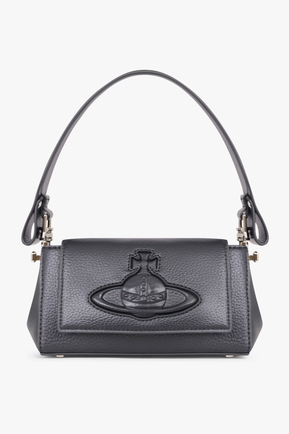 VIVIENNE WESTWOOD BAGS BLACK / Black Hazel Tonal Orb Small Handbag | Black