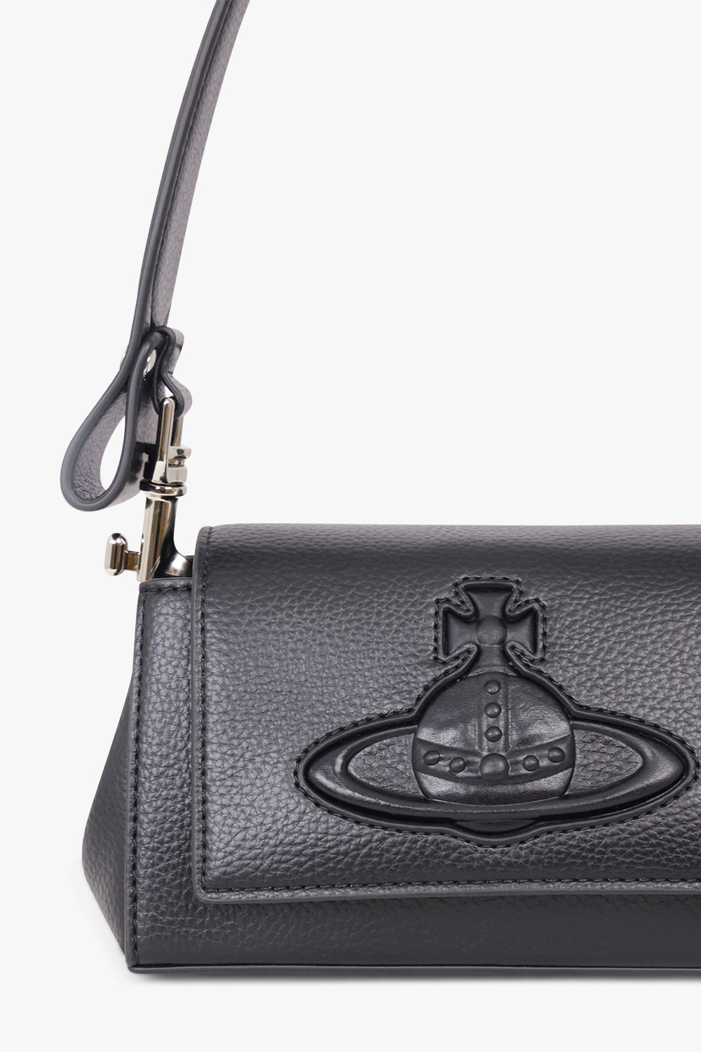 VIVIENNE WESTWOOD BAGS BLACK / Black Hazel Tonal Orb Small Handbag | Black