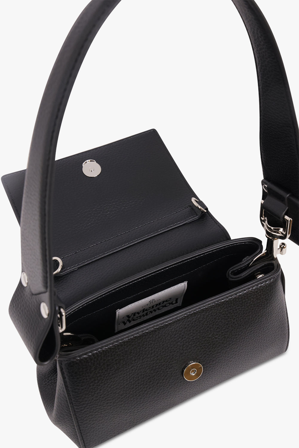 VIVIENNE WESTWOOD BAGS BLACK / Black Hazel Tonal Orb Small Handbag | Black