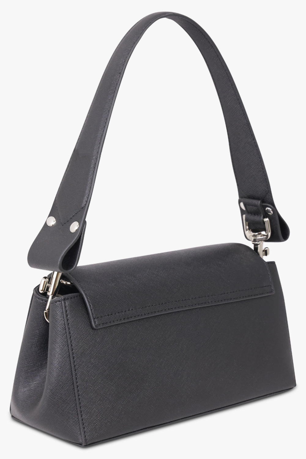VIVIENNE WESTWOOD BAGS BLACK / Black Hazel Saffiano Medium Handbag | Black