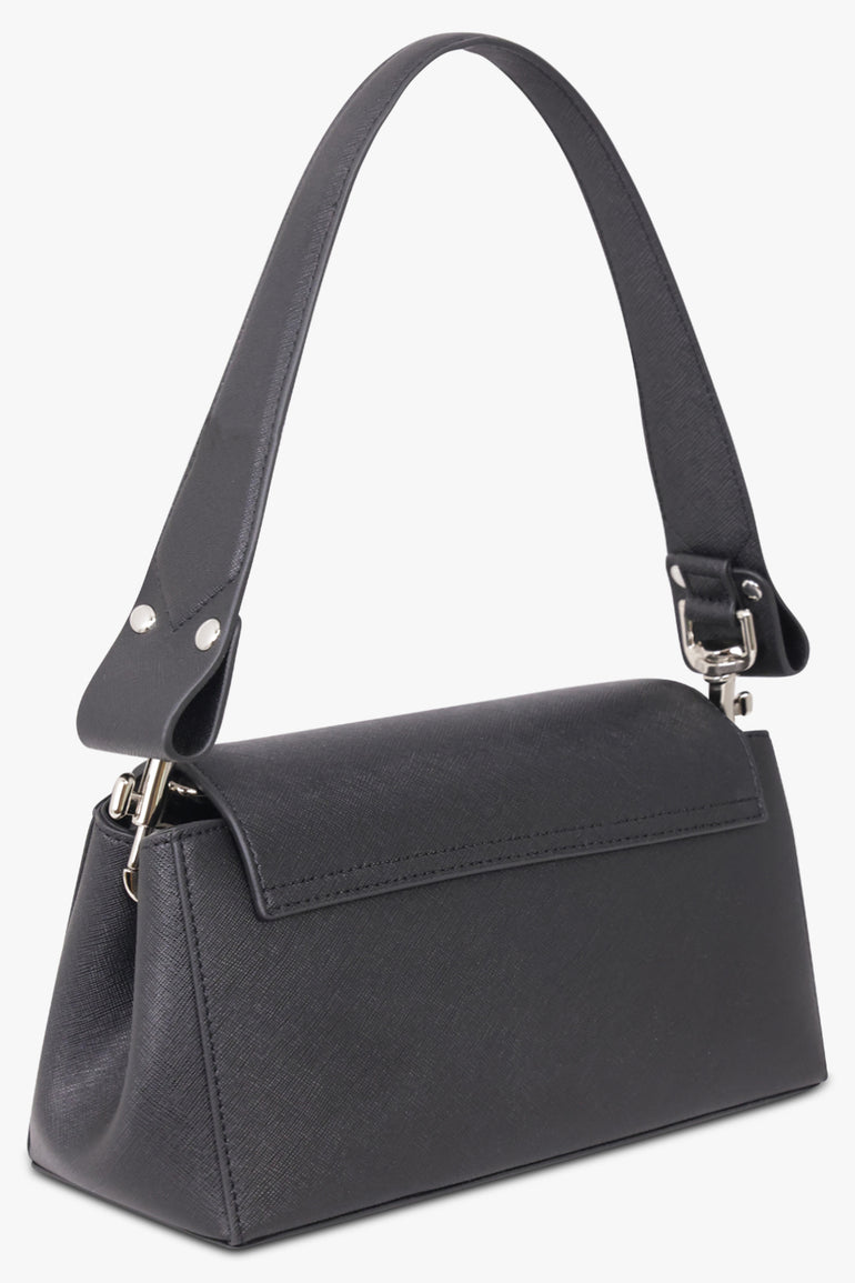 VIVIENNE WESTWOOD BAGS BLACK / Black Hazel Saffiano Medium Handbag | Black