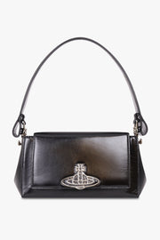 VIVIENNE WESTWOOD BAGS BLACK / Black Hazel Shiny Medium Handbag | Black