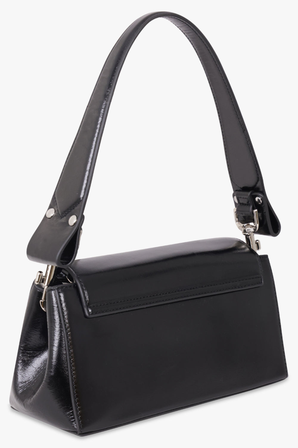 VIVIENNE WESTWOOD BAGS BLACK / Black Hazel Shiny Medium Handbag | Black
