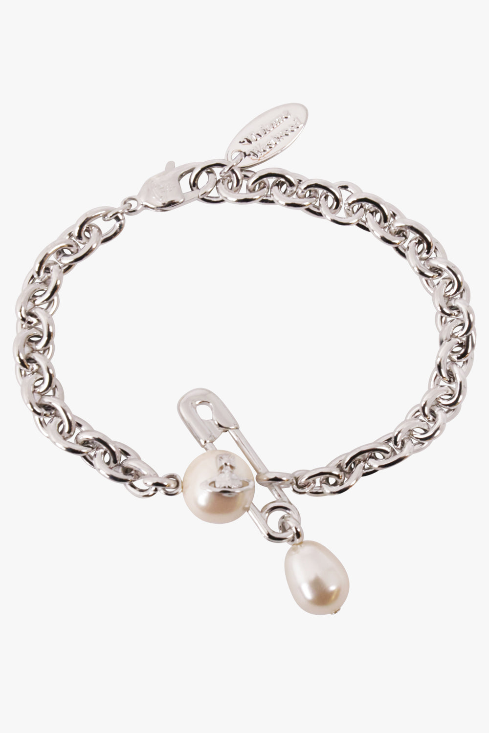 VIVIENNE WESTWOOD JEWELLERY SILVER / White/Silver Claude Small Bracelet | White/Silver