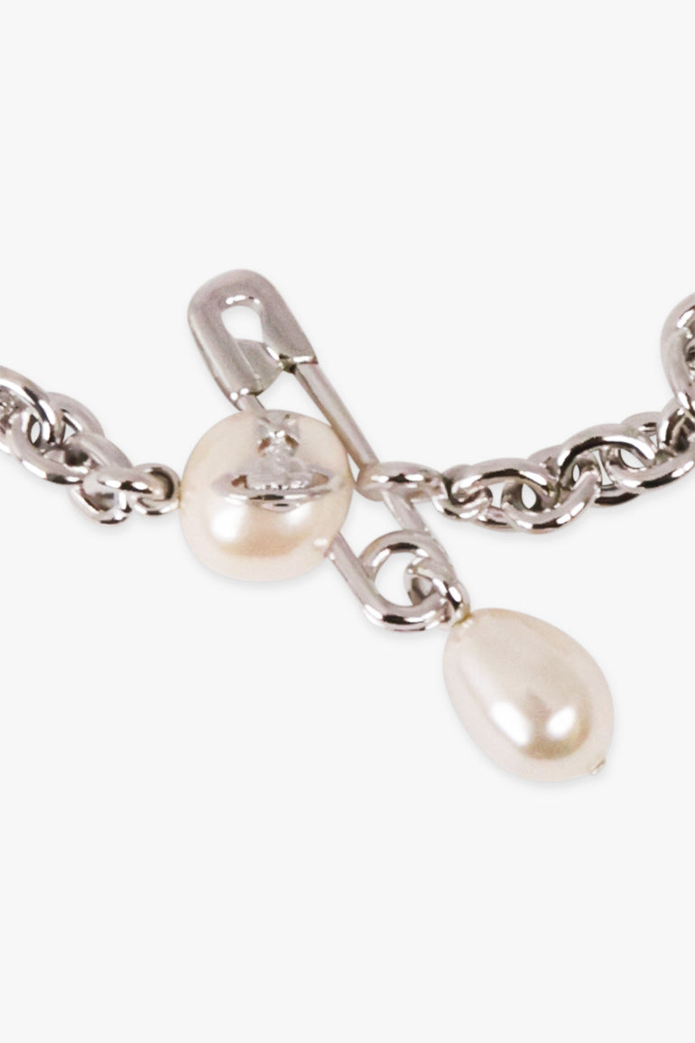 VIVIENNE WESTWOOD JEWELLERY SILVER / White/Silver Claude Small Bracelet | White/Silver