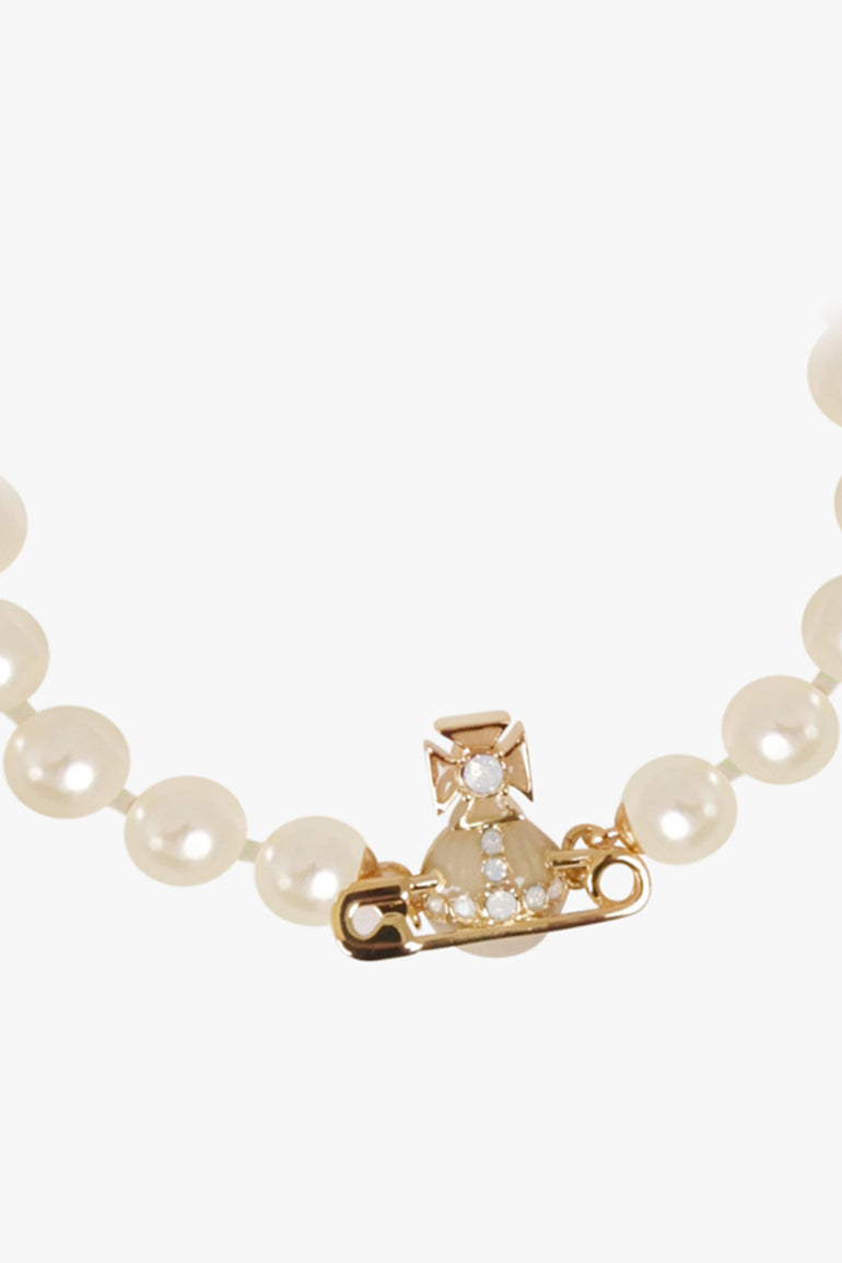 VIVIENNE WESTWOOD JEWELLERY GOLD / Blue/Gold Kitty Pearl Bracelet | Blue/Gold