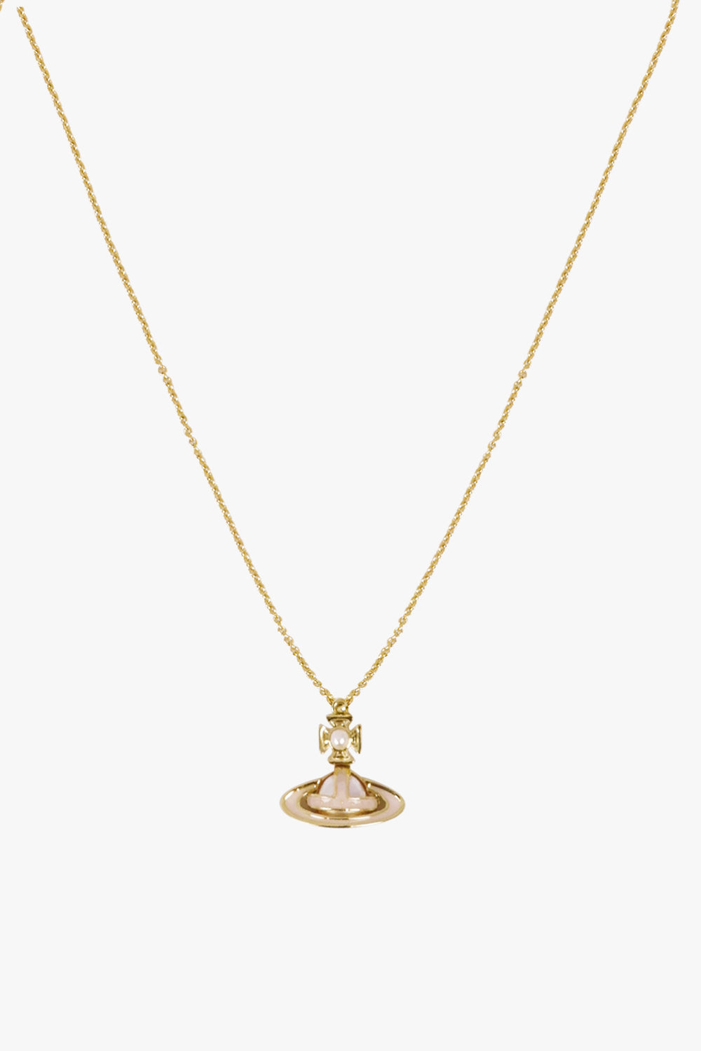 VIVIENNE WESTWOOD JEWELLERY GOLD / Pink/Gold Simonetta Bas Relief Pendant | Pink/Gold