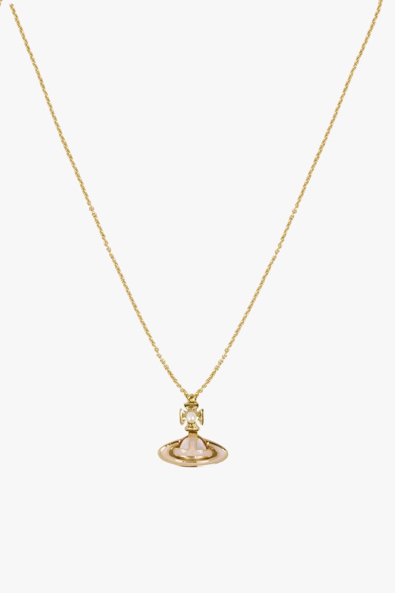 VIVIENNE WESTWOOD JEWELLERY GOLD / Pink/Gold Simonetta Bas Relief Pendant | Pink/Gold