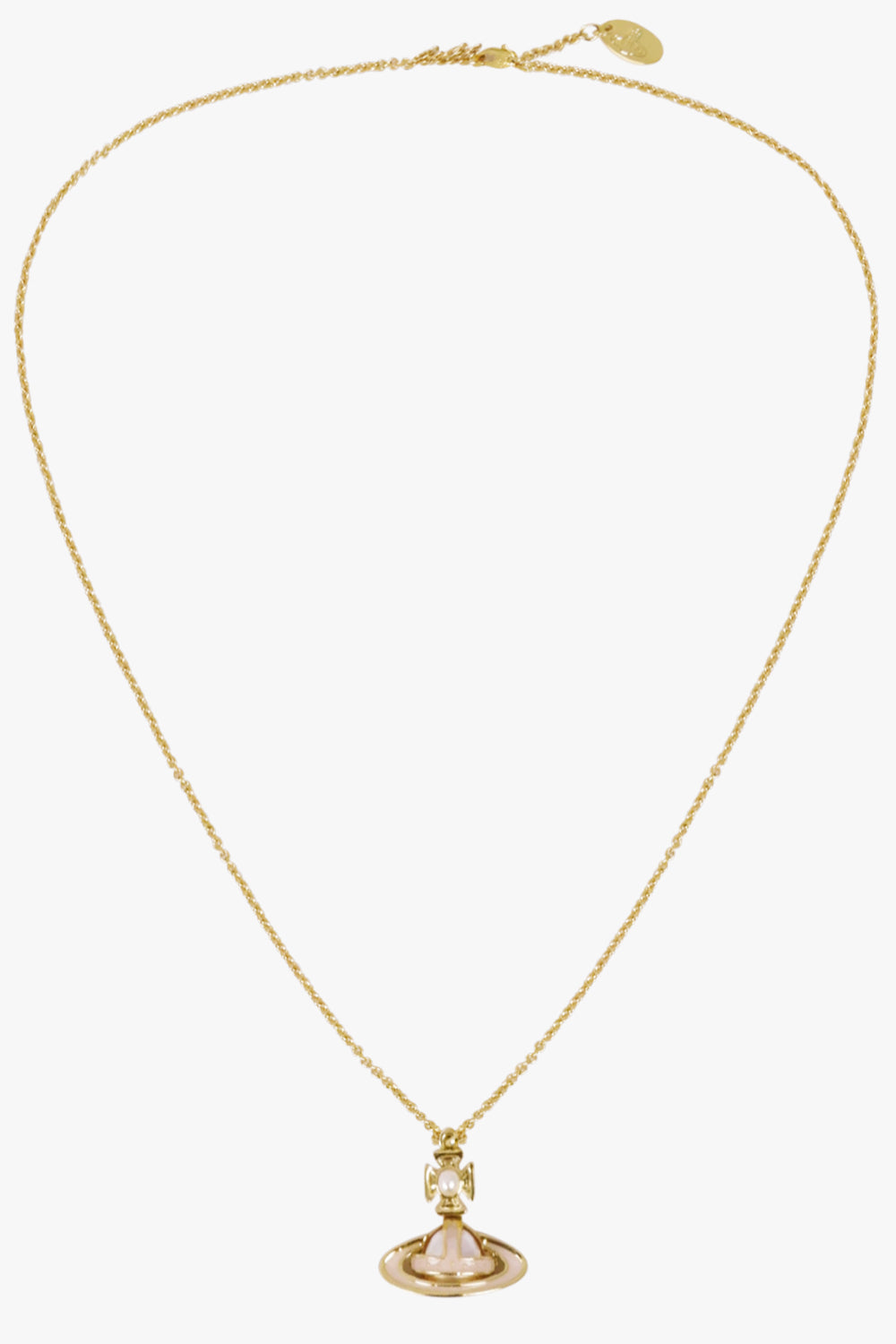 VIVIENNE WESTWOOD JEWELLERY GOLD / Pink/Gold Simonetta Bas Relief Pendant | Pink/Gold