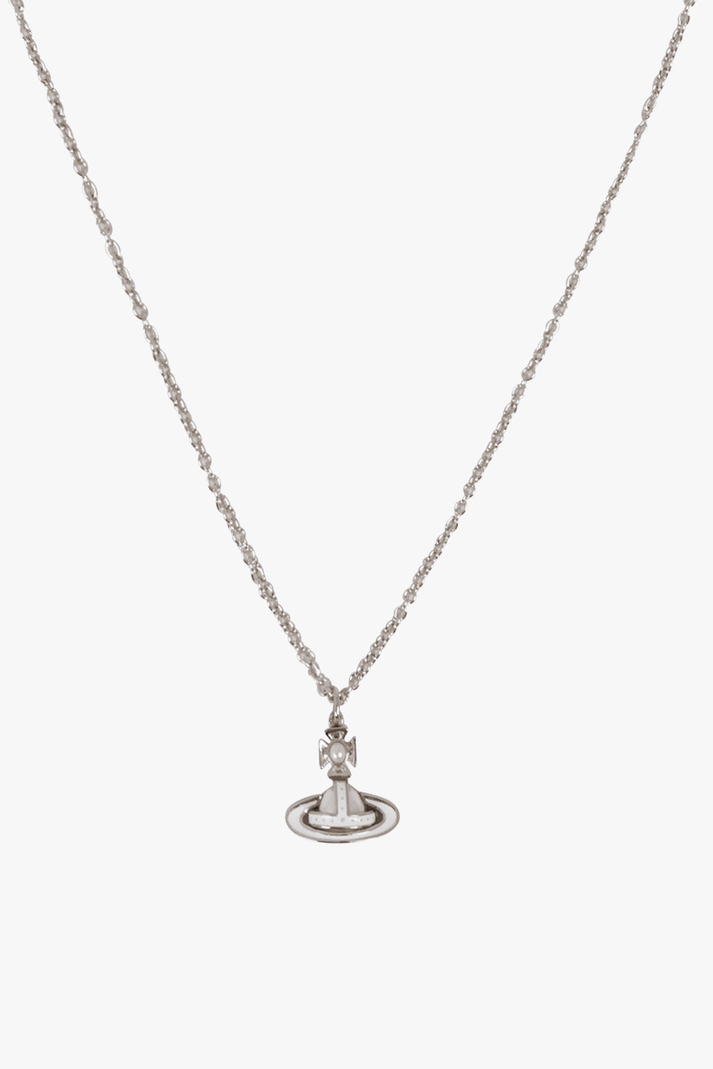 VIVIENNE WESTWOOD JEWELLERY SILVER / White/Silver Simonetta Bas Relief Pendant | White/Silver