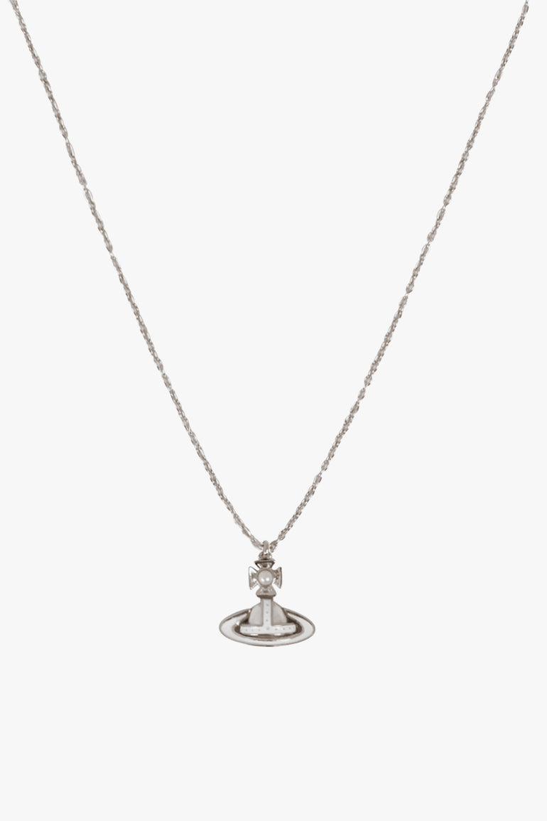 VIVIENNE WESTWOOD JEWELLERY SILVER / White/Silver Simonetta Bas Relief Pendant | White/Silver