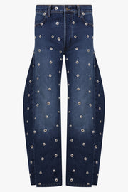 AWAKE MODE RYW Studded Denim Jean with Inserts | Blue