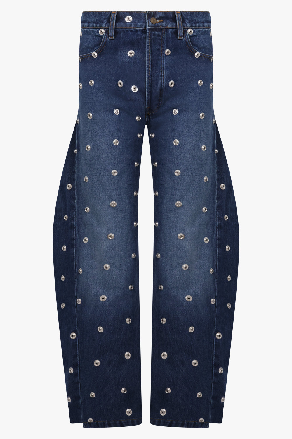 AWAKE MODE RYW Studded Denim Jean with Inserts | Blue