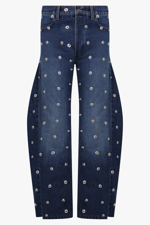 AWAKE MODE RYW Studded Denim Jean with Inserts | Blue