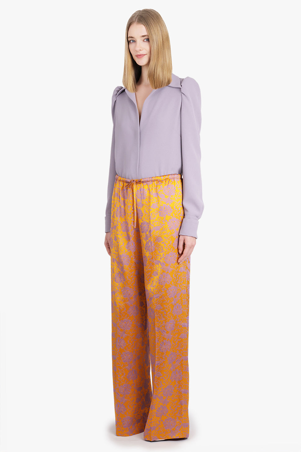 DRIES VAN NOTEN RTW Celindra L/S Shoulder Detail Shirt | Lilac