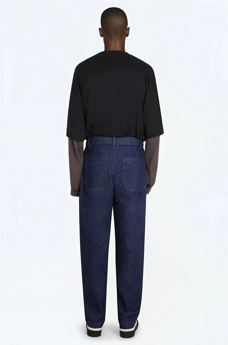 DRIES VAN NOTEN RTW Hemmings Patchwork L/S T-Shirt | Black/Grey