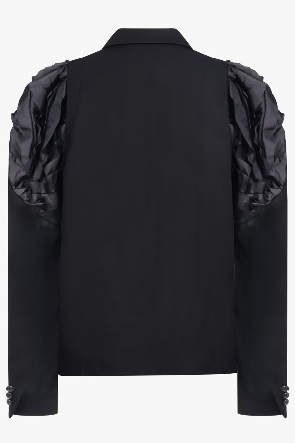 COMME DES GARCONS RTW Single Breast Jacket With Pleat Sculpt Sleeve | Black