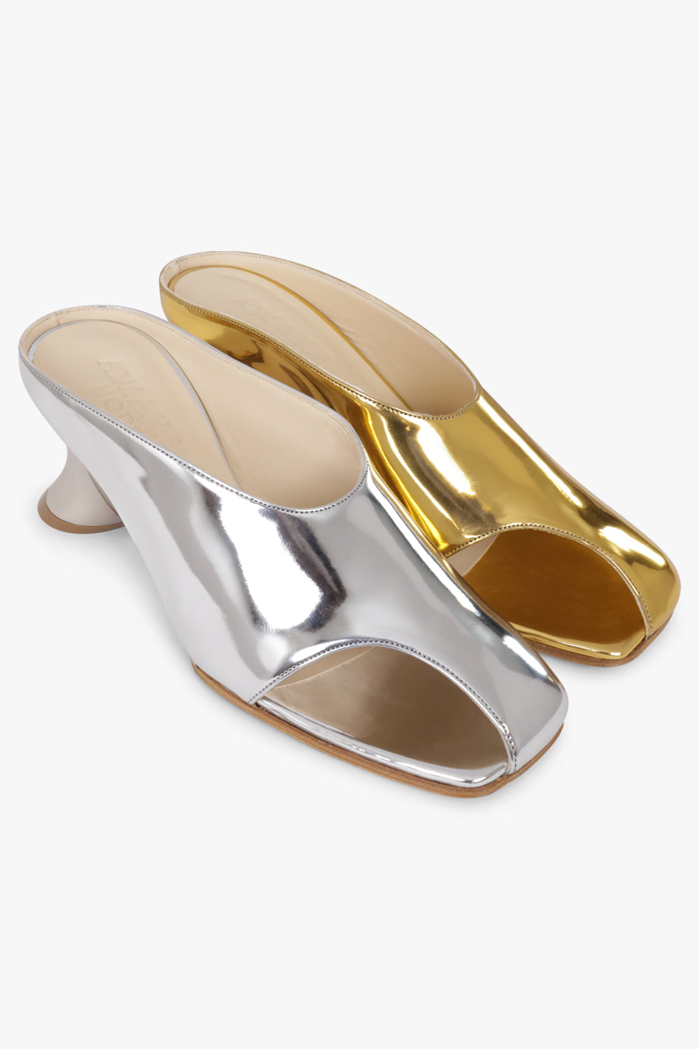 AWAKE MODE SHOES Tess 70mm Mule | Silver/Gold