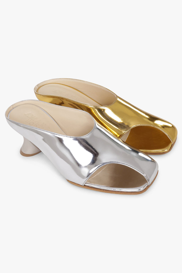 AWAKE MODE SHOES Tess 70mm Mule | Silver/Gold