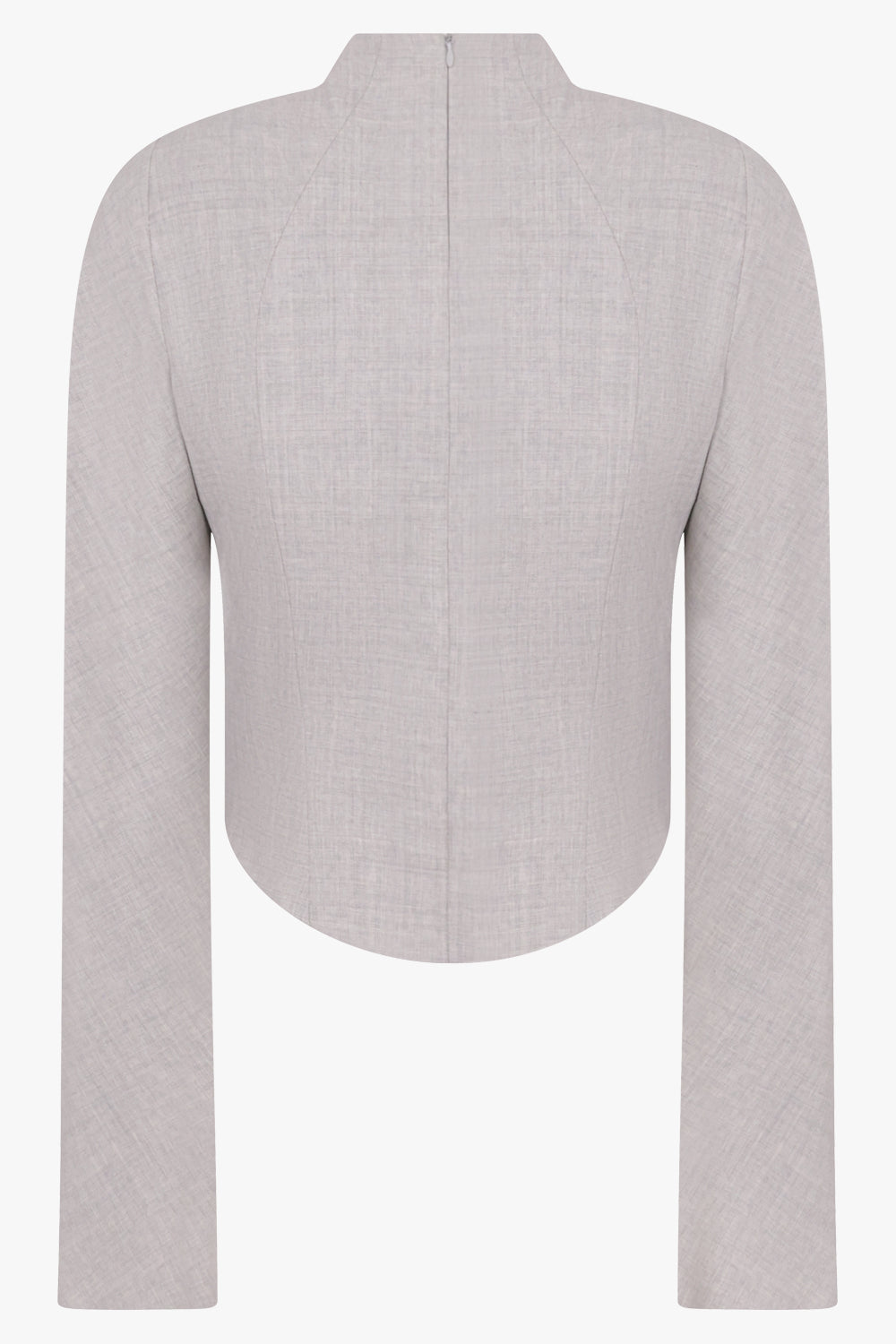 AWAKE MODE RTW Bib-Front Structured Jacket | Light Grey Melange